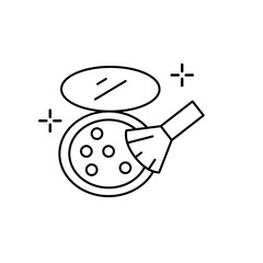 Highlighter icon. Simple line, outline vector elements of beauty salon things for ui and ux, website or mobile application