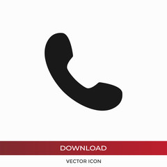 Phone vector icon, call symbol in modern design style for web site and mobile app