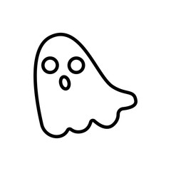 ghost icon vector. Thin line sign. Isolated contour symbol illustration