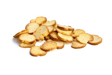 Bruschette chips, sliced grilled bread, beer snack