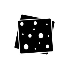 Cheese icon, logo isolated on white background