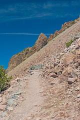 Rugged Trail up a High Mountain