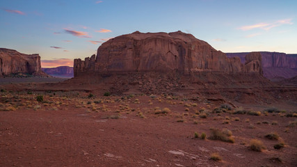 sunset at artists point in monument valley, usa