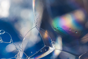 wallpaper of colorful soap bubbles in water