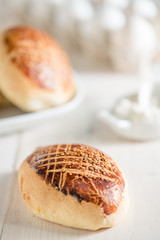 Turkish pastry product , tasty pogaca, karakoy,simit