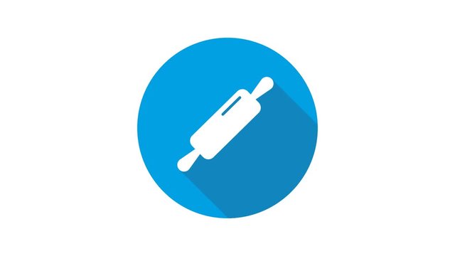 Blue motion graphic icon animation roller