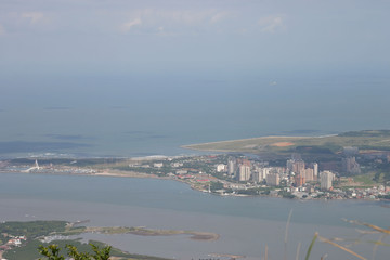 High angel view of the beautiful cityscape