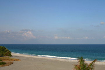 Beautiful sunny coast landscape of the Hualien County