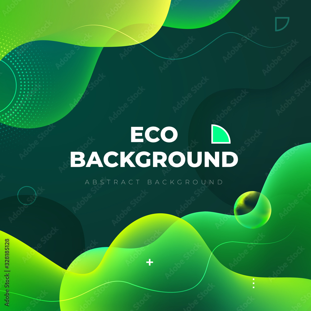 Canvas Prints liquid color background design. green eco fluid gradient shapes composition. futuristic design poste