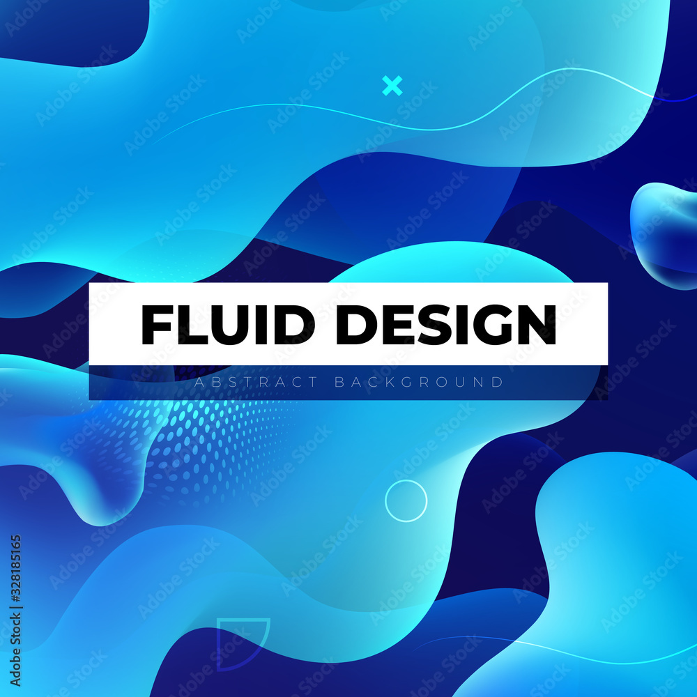 Canvas Prints liquid color background design. blue fluid gradient shapes composition. futuristic design posters. e