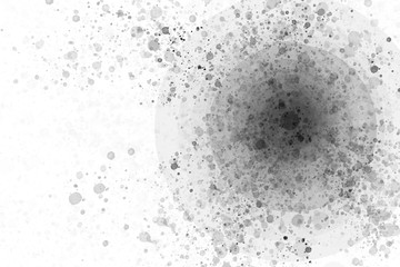 Radial grey circles on the right side on a white background illustration.