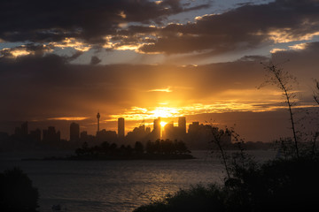 Sydney Harbour at sunset, Sydney Australia