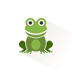 Frog. Isolated color icon. Animal vector illustration