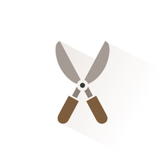 Garden shears. Isolated color icon. Spring vector illustration