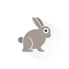 Rabbit. Isolated color icon. Animal vector illustration