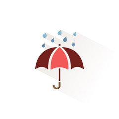 Umbrella. Isolated color icon. Seasons vector illustration