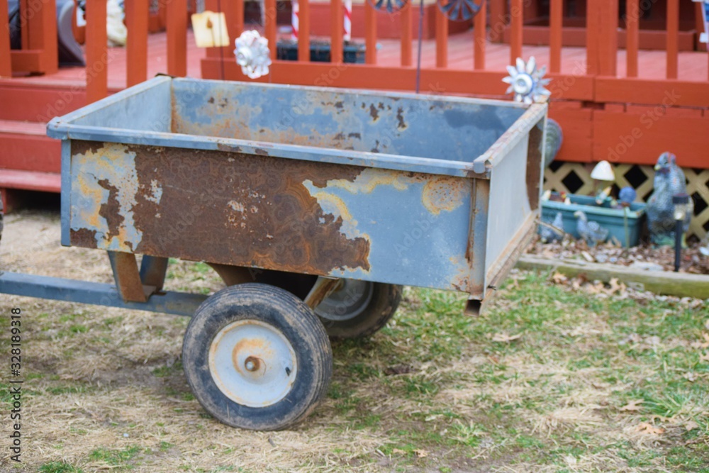 Canvas Prints garden trailer