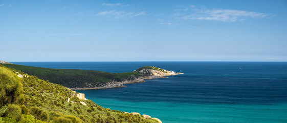 Beautiful Tongue Point stretching into the ocean in Wilsons Promontory National Park, Australia