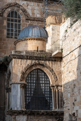 Fototapeta na wymiar Detail from the Church of the Holy Sepulchre