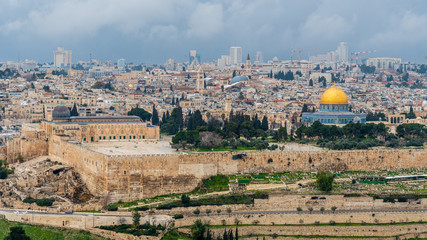 Fototapeta premium View of Jerusalem from the Mount of Olives
