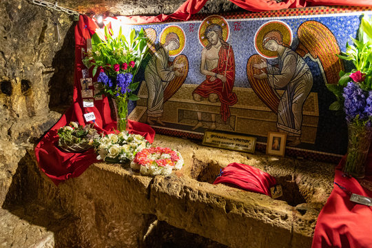 The prison of Jesus Christ in Jerusalem in Jerusalem