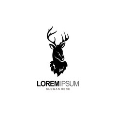 animal logo deer silhouette design