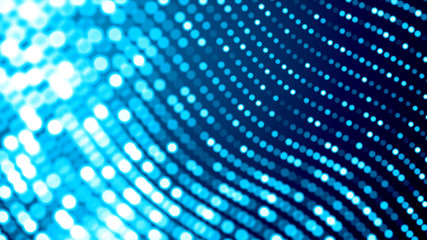 Dot white blue wave light screen gradient texture background. Abstract  technology big data digital background. 3d rendering.