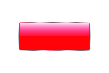 Vector Illustration of a banner (button) with a reflection and metallic gradient frame.