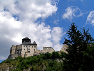 Fototapeta na wymiar Medieval Trencin Castle in western Slovakia