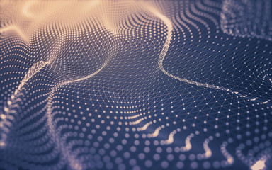 Abstract background. Molecules technology with polygonal shapes, connecting dots and lines....