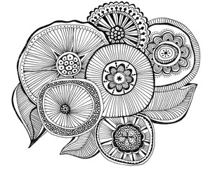 illustrations with flowers