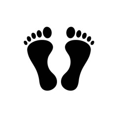 footprints vector icon template black color editable. footprints vector icon symbol Flat vector illustration for graphic and web design.