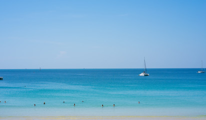 Obraz na płótnie Canvas Summer beach in phuket thailand