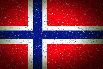 flag of Norway in retro background