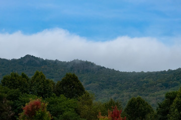 View of Grandfather Mountain from Linville, North Carolina