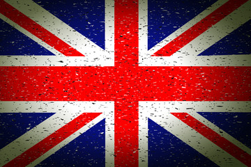flag of great britan in retro background