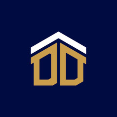 Initial Letters DD House Logo Design