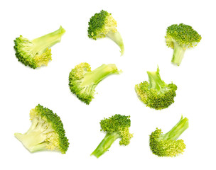 Fresh broccoli isolated on white background