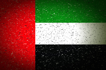 flag of united arab emirates in retro background