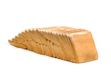 Sliced bread isolated on white background