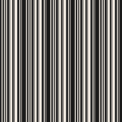 Vertical stripes seamless pattern. Simple vector lines texture. Black and white abstract geometric striped background. Thin and thick monochrome strips. Minimal repeat design for print, decor, textile