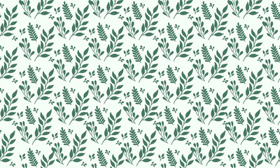 Seamless pattern for Botanical Leaf, with modern flower drawing concept.