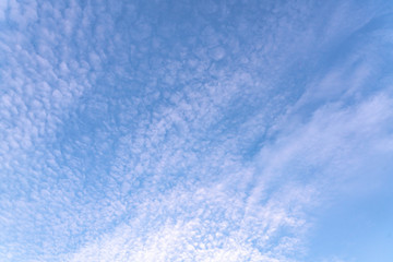 Cirrus and Altocumulus Clouds on blusky	