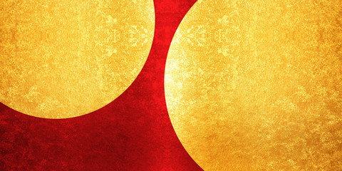 金と赤のデザイン