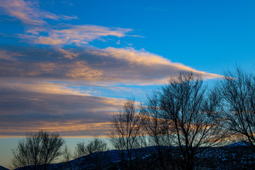 Fototapeta premium sunset in mountains