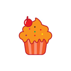 Cupcake icon design isolated on white background