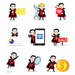 Set character of male as infernal fairy with lava and burning fire.