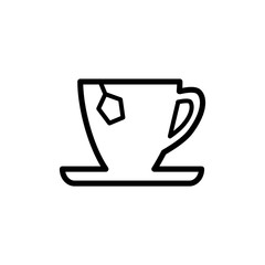 tea mug icon vector template