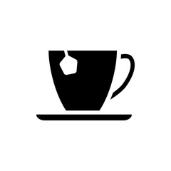 tea mug icon vector template