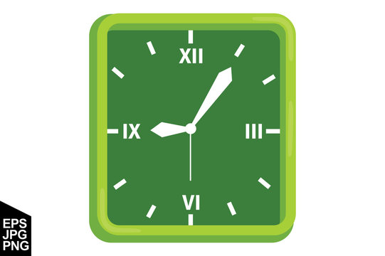 Set Of Square Clock Shape Vector